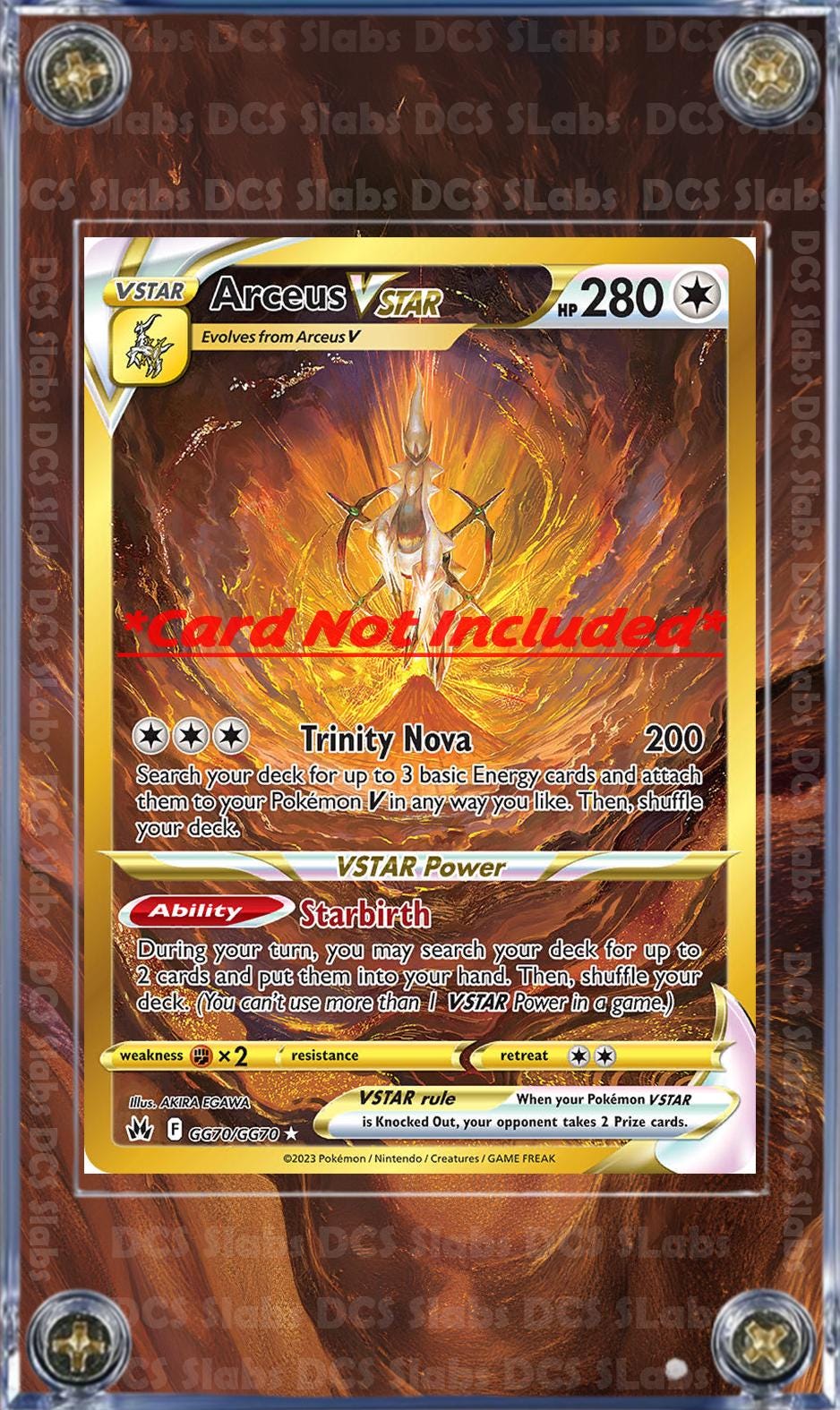 Pokemon Arceus VSTAR GG70 Crown Zenith Promo Alt Art Display Case Slab