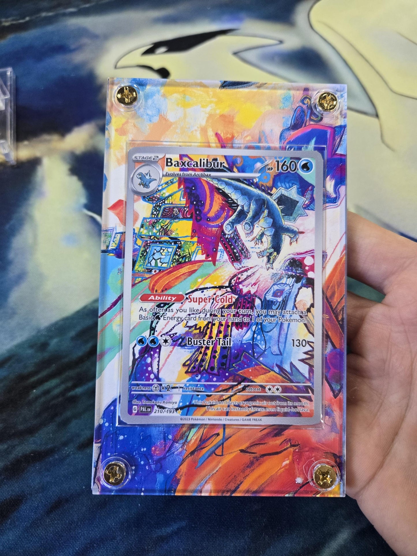 Baxcalibur 210/193 Paldea Evolved Custom Display Pokemon Case