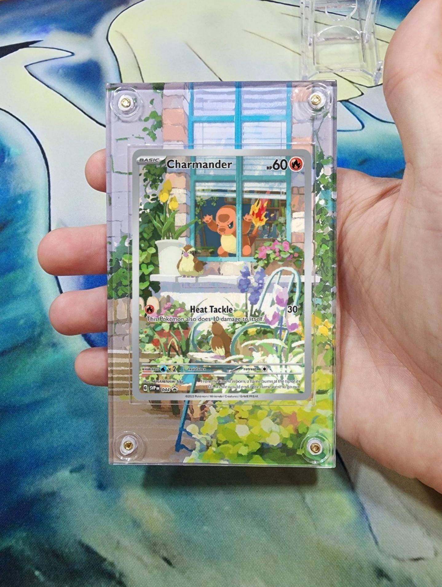 X3 Pokemon Bulbasaur Squirtle Charmander Stellar Crown Obsidian Flames SVG IR AR 050/049 Card Custom Display Cases.