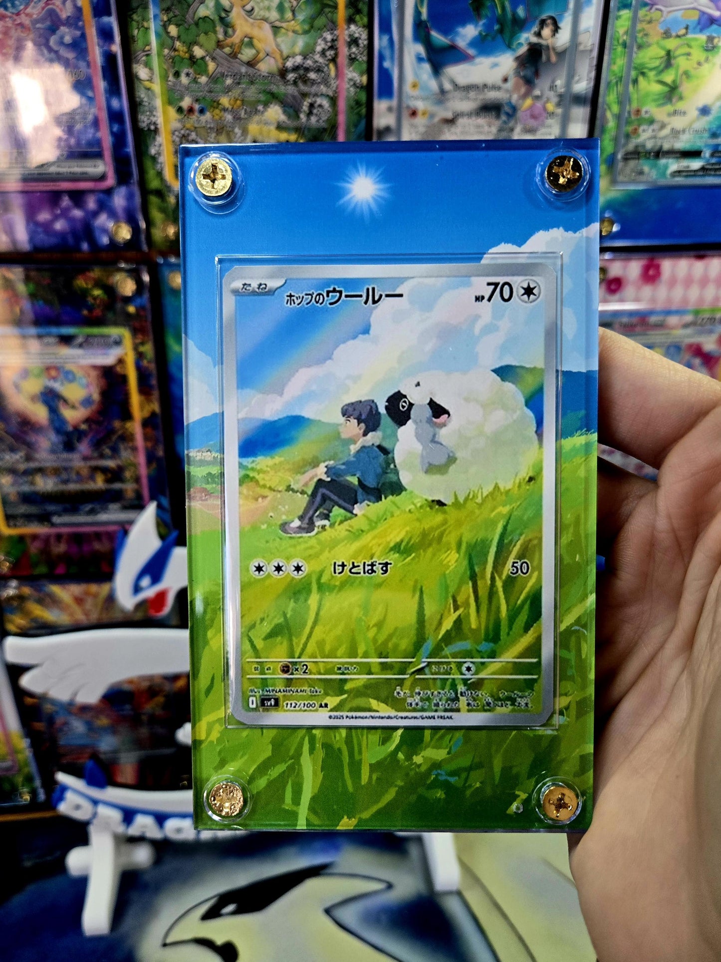Pokemon Hop's Wooloo 112/100 Sv9 Custom Display Case Extended Artwork