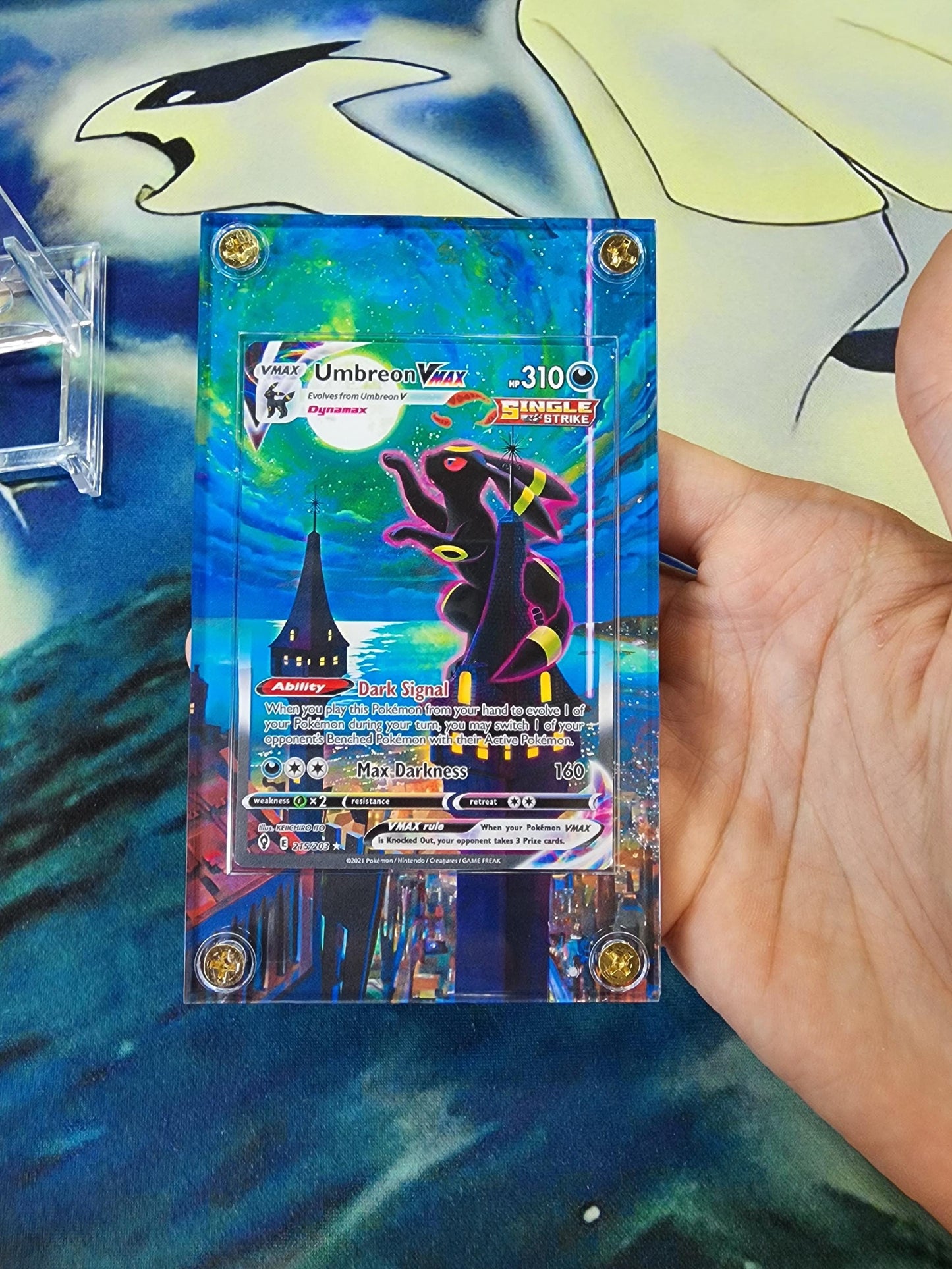 Pokemon Umbreon Vmax Alt Art 215 Custom Display Case Slab