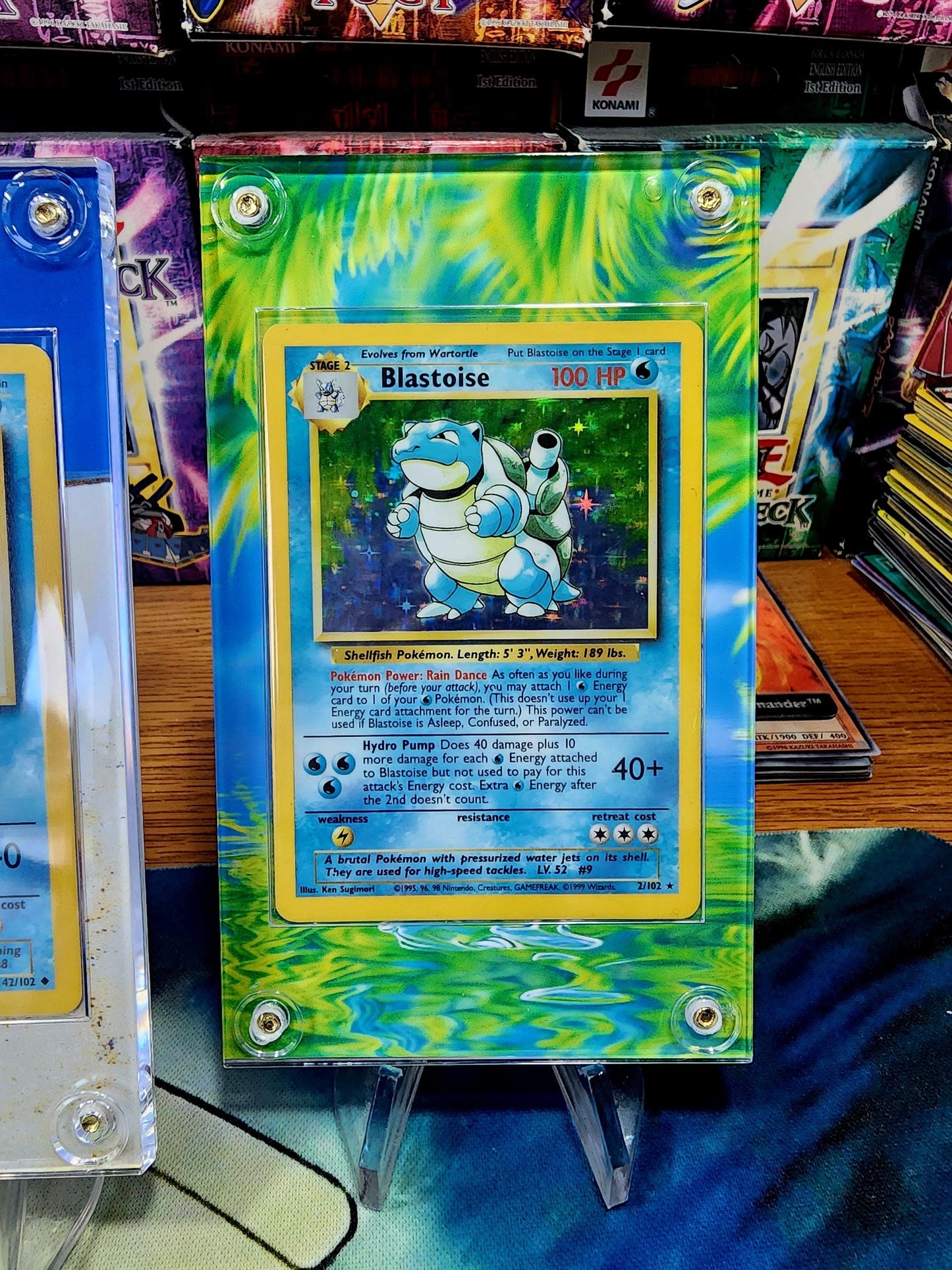 X9 Pokemon Original Charizard, Blastoise, Venusaur Base Set Evolutions Custom Display Case Slabs