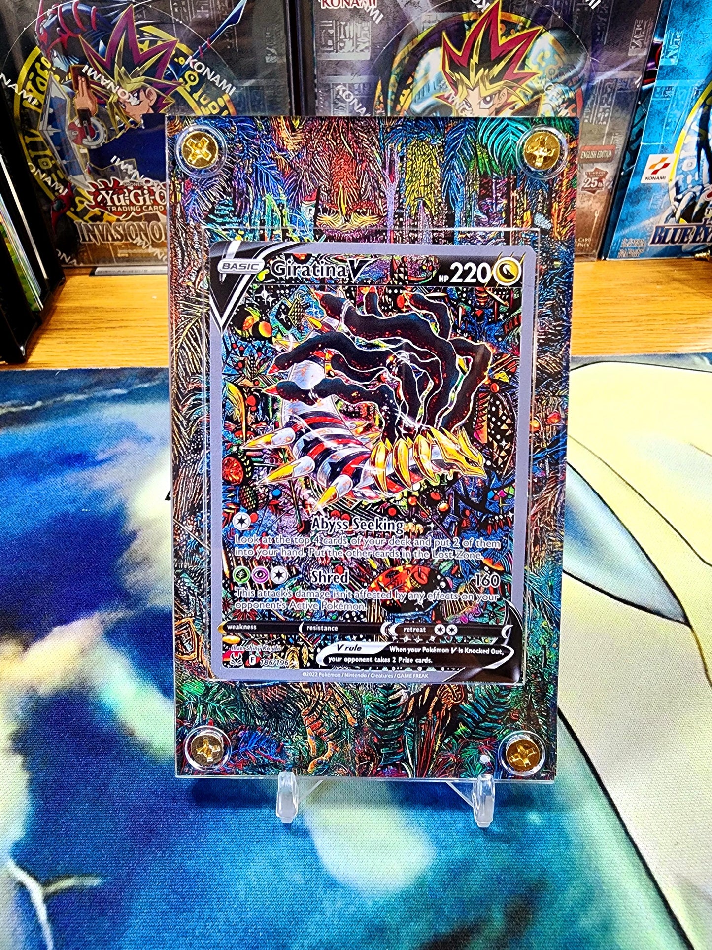 Pokemon Giratina V 186/196 Alt Art Lost Origin Display Case Slab