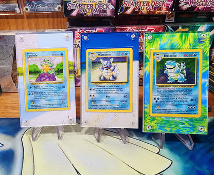 X9 Pokemon Original Charizard, Blastoise, Venusaur Base Set Evolutions Custom Display Case Slabs