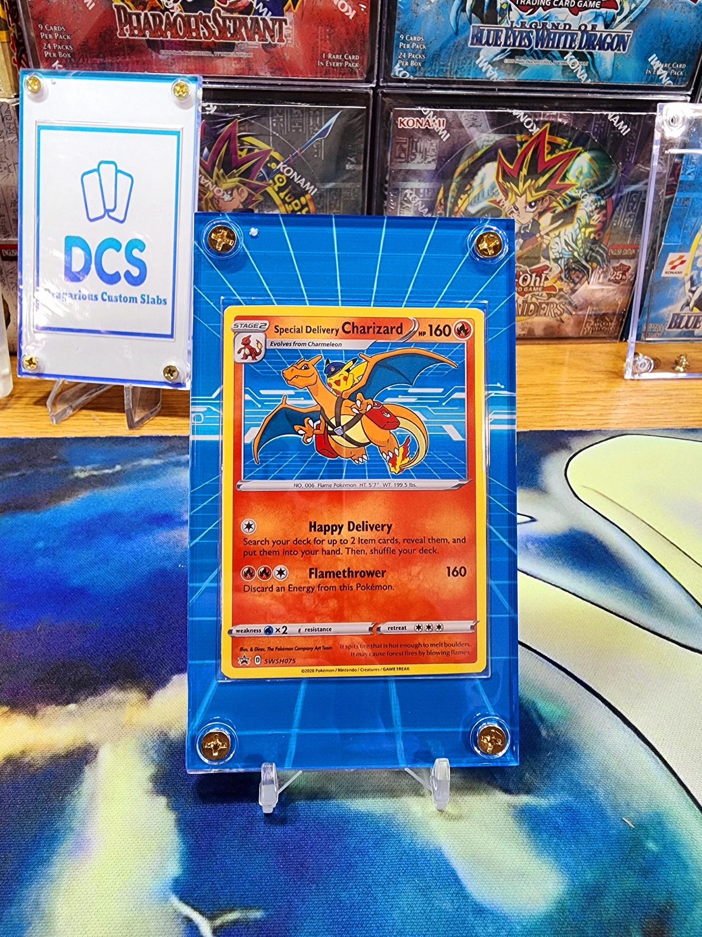 Pokemon Special Delivery Charizard SWSH075 Custom Case Slab