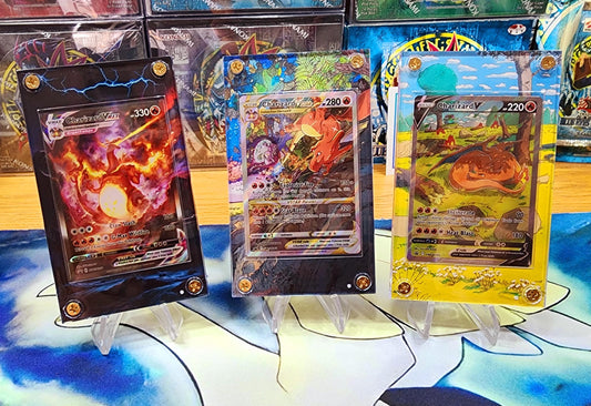 X3 Pokemon Charizard V Vstar Vmax SWSH260 261 262 Promo Custom Display Cases
