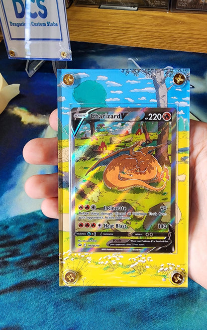 X3 Pokemon Charizard V Vstar Vmax SWSH260 261 262 Promo Custom Display Cases