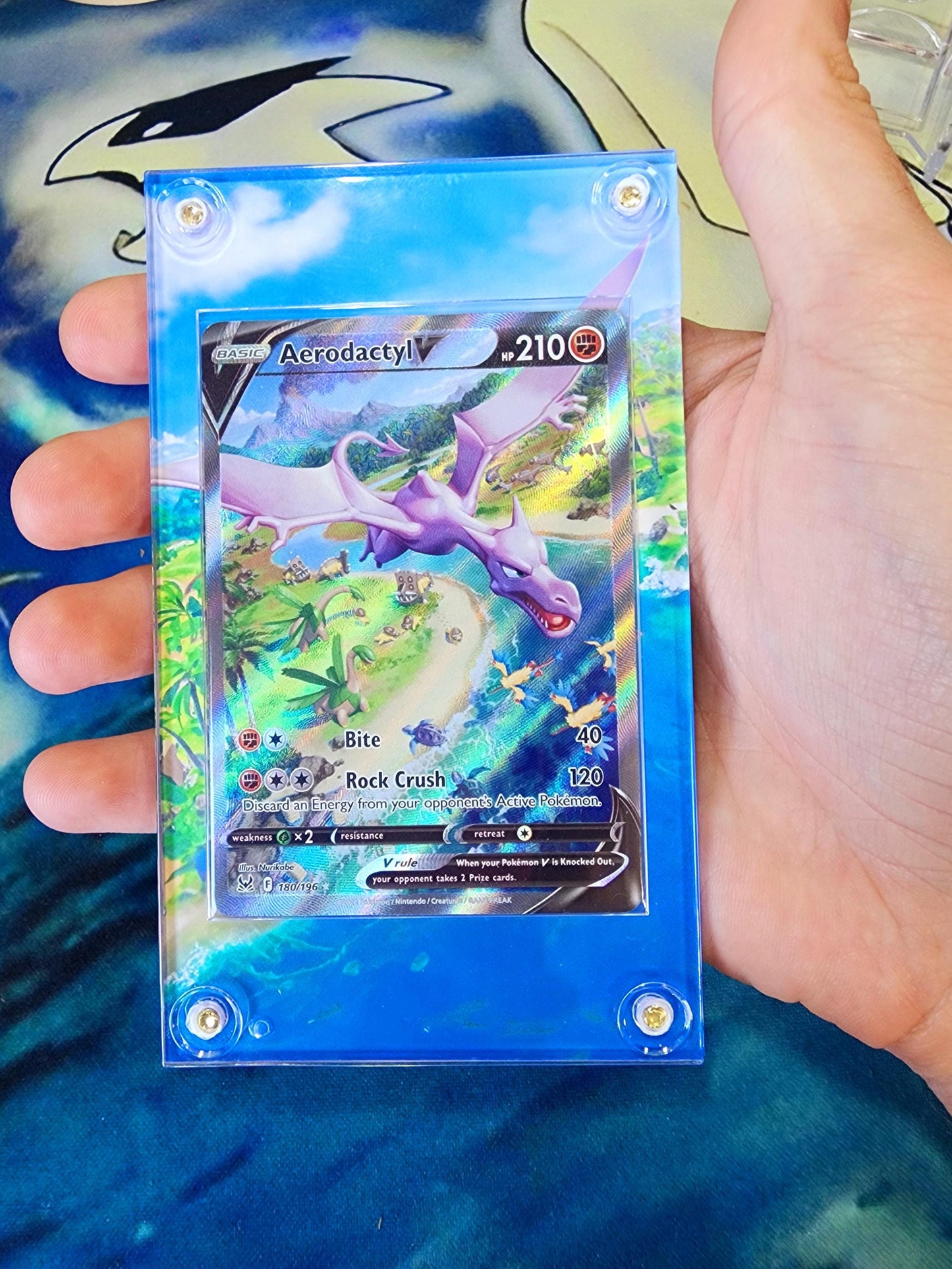 Pokemon Aerodactyl V Lost Origin 180 Custom Display Case Slab