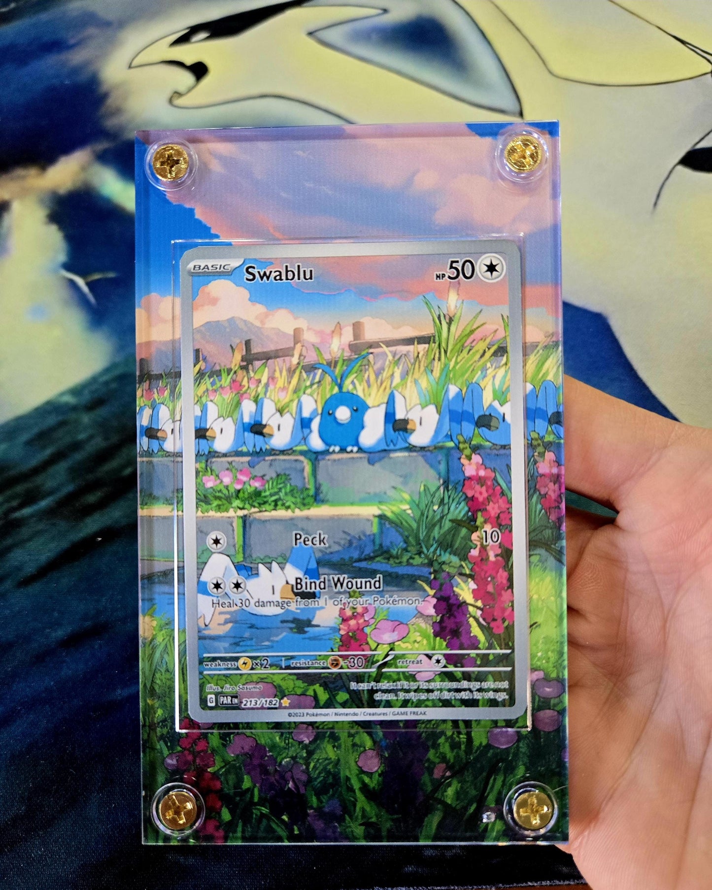 Pokemon Swablu 213/182 Paradox Rift Custom Case
