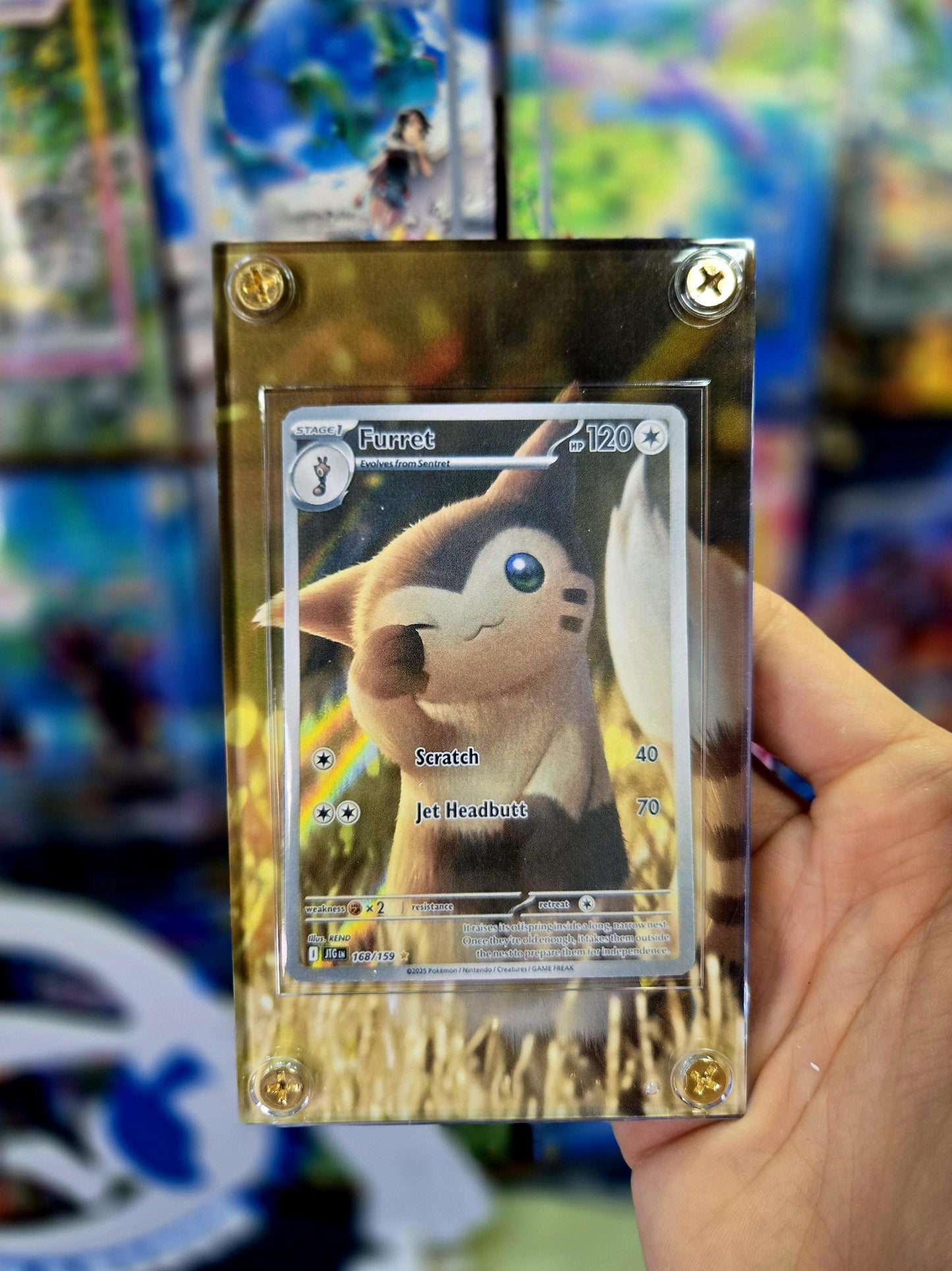Pokemon Furret 168/159 Journey Together Extended Art Custom Case