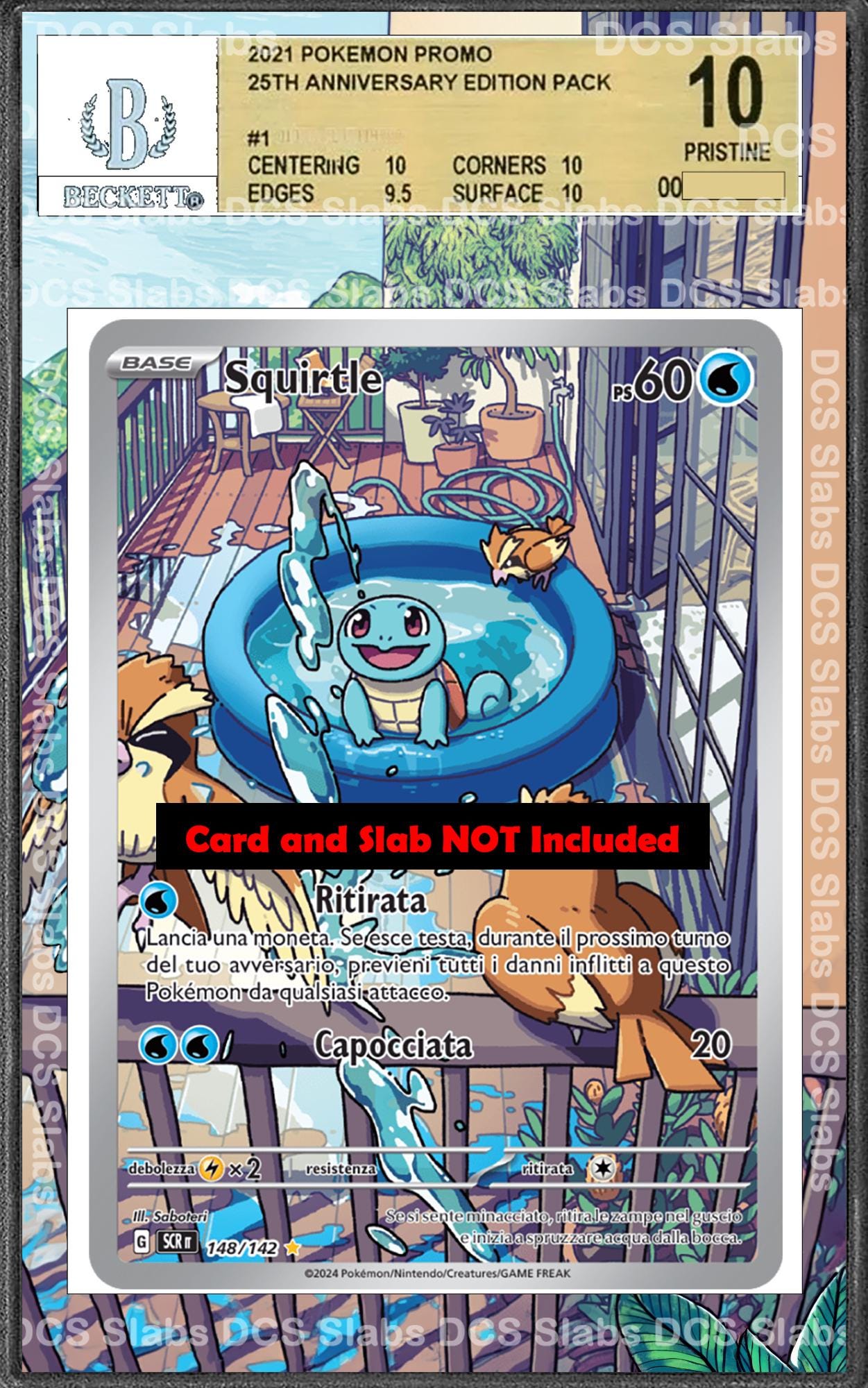Squirtle 148/142 PSA bgs CGC tag Extended Artwork Pokemon Stellar Crown