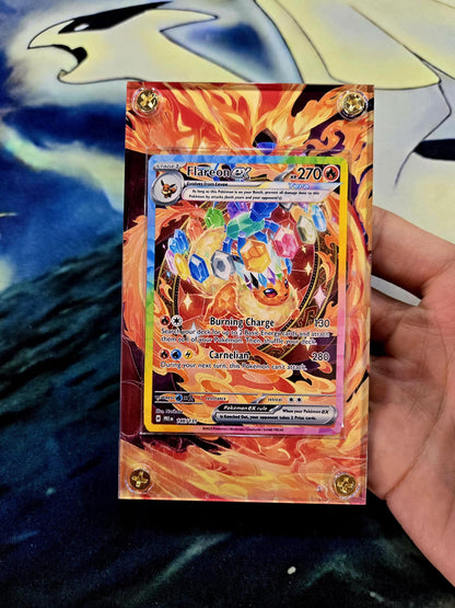 Pokemon Card Flareon EX SIR 146/131 Prismatic Evolutions Custom Case