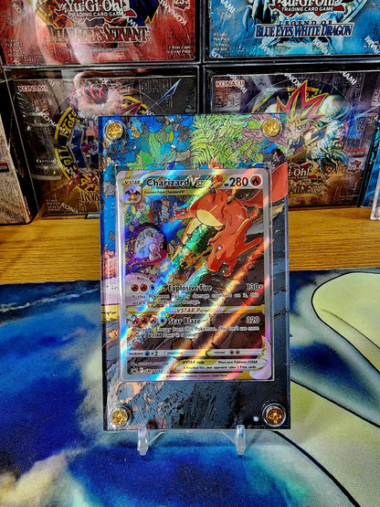 Pokemon Mewtwo Vstar GG40 & Charizard SWSH262 Crown Zenith Custom Display Cases