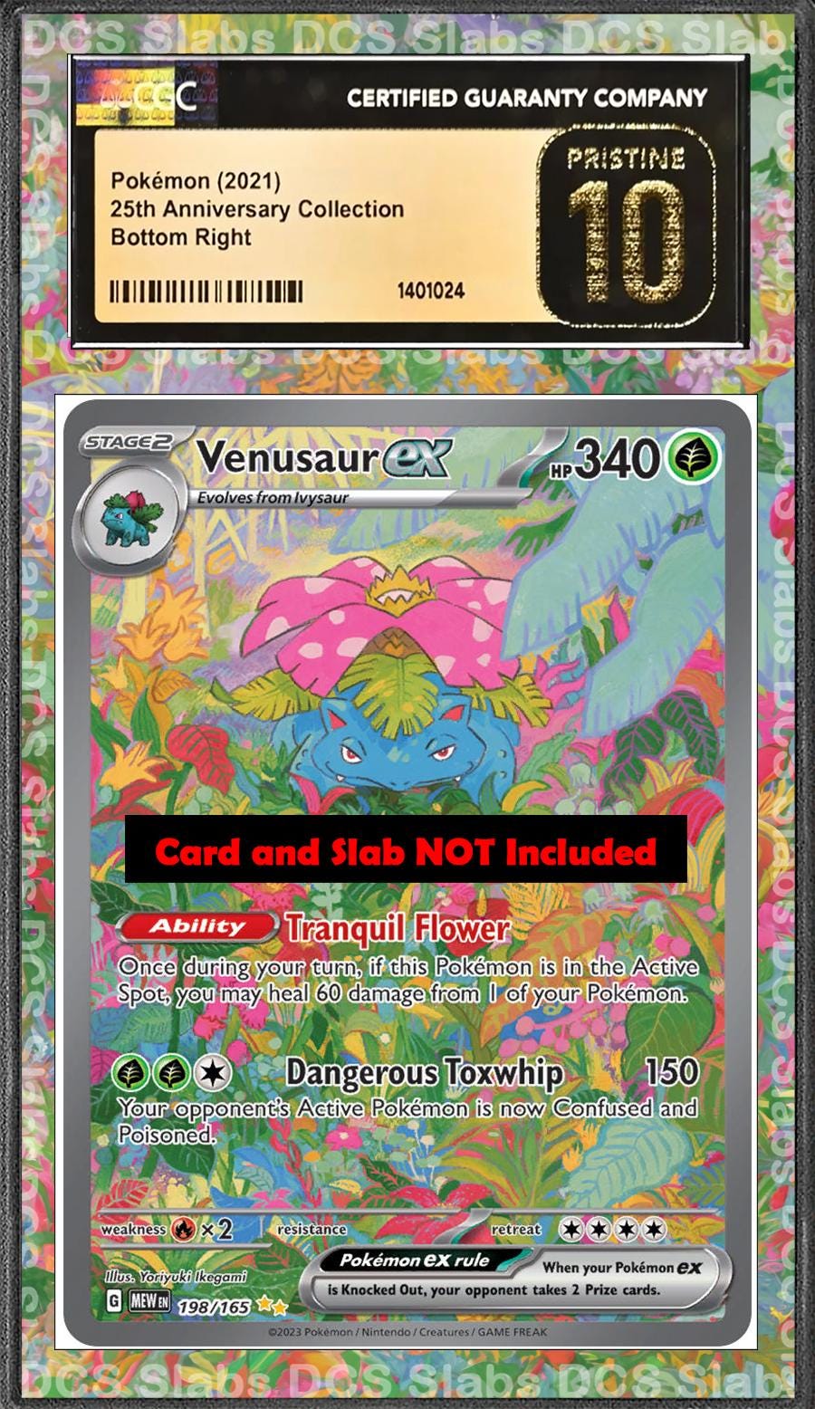 Venusaur EX 198/165 PSA bgs CGC tag Extended Artwork Pokemon 151