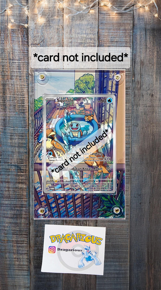 Pokemon Squirtle Stellar Crown IR AR 148/142  Card Custom Display Case Slab