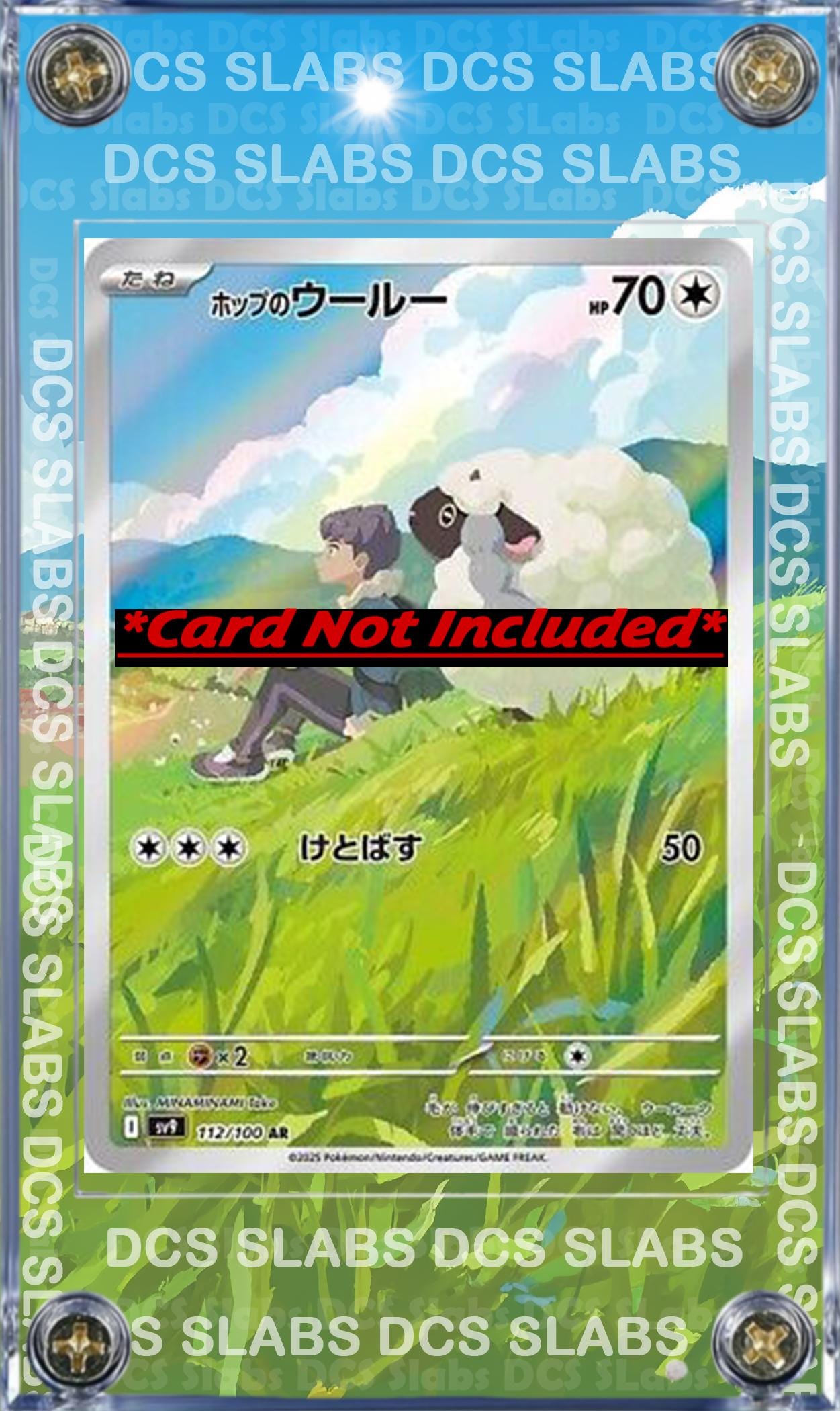 Pokemon Hop's Wooloo 112/100 Sv9 Custom Display Case Extended Artwork