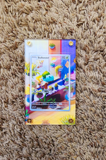 Pokemon Bulbasaur Stellar Crown IR AR 143/142  Card Custom Display Case Slab