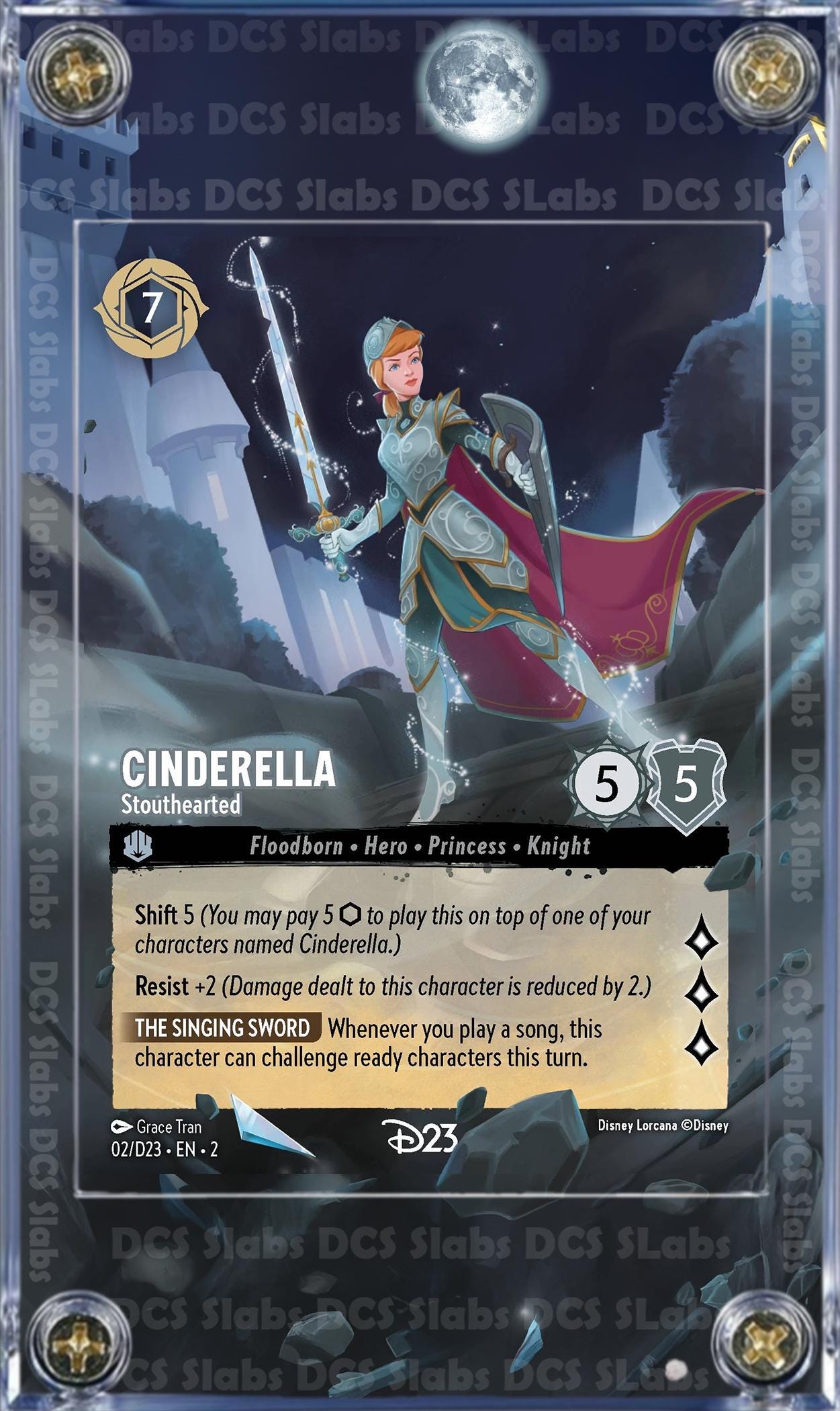 Disney Lorcana D23 Expo Collection Cinderella Stouthearted 02 Promo Custom Case