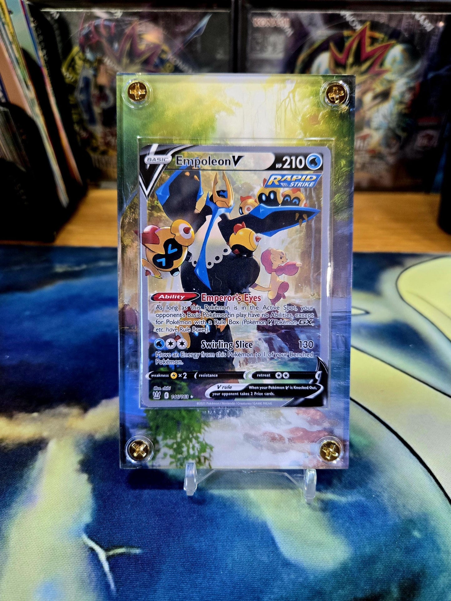 Empoleon V Alt Art 146/163 Battle Styles Custom Display Case Slab