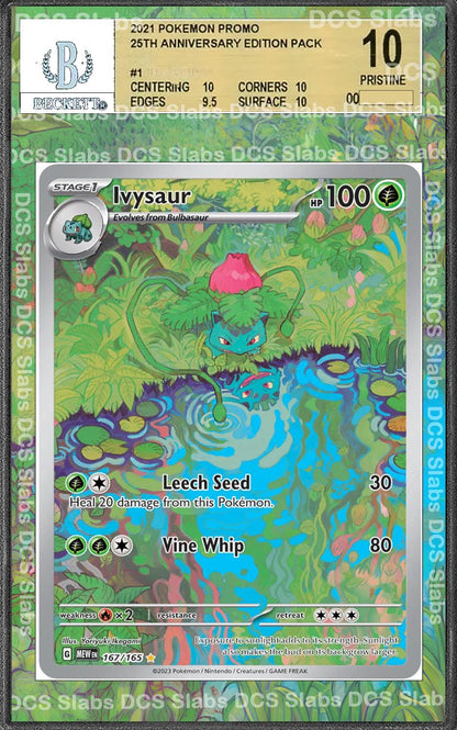 Ivysaur 167/165 PSA bgs CGC tag Extended Artwork Pokemon 151