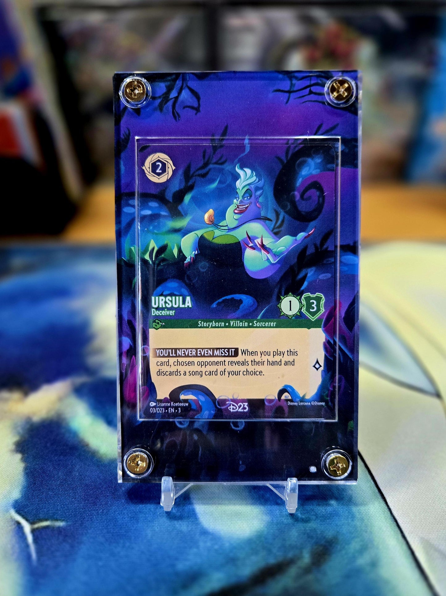 Disney Lorcana D23 Expo Collection Ursula Deceiver 03 Promo Custom Case
