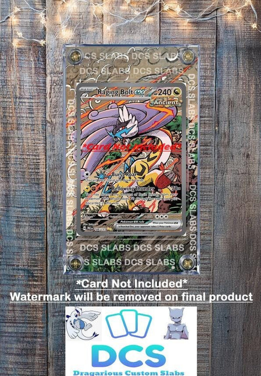 Pokemon Raging Bolt EX SIR 166/131 Prismatic Evolutions Custom Case
