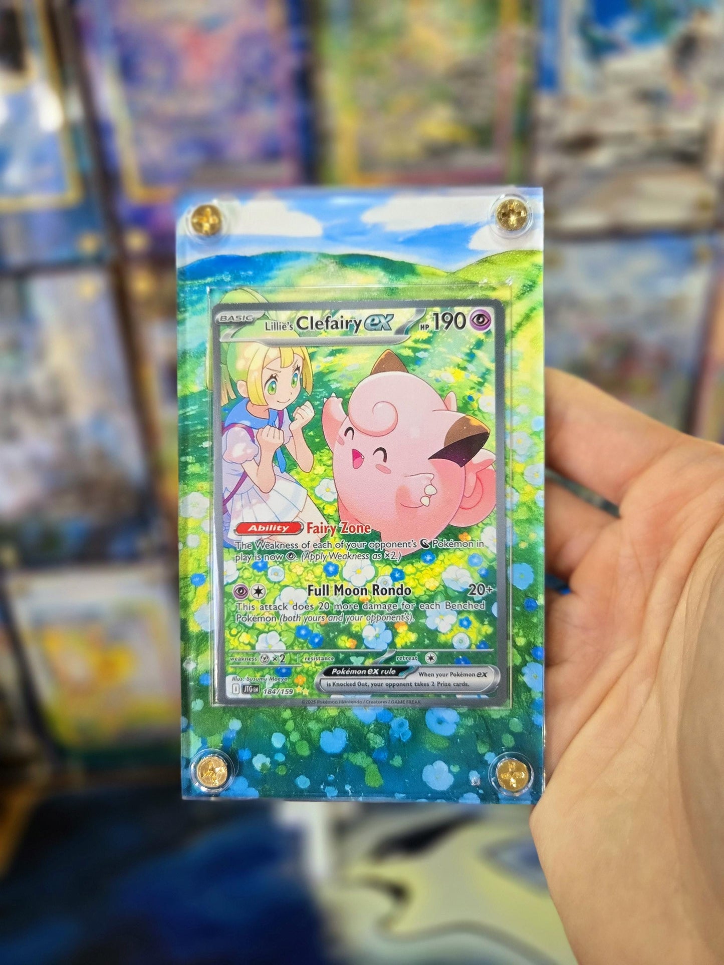 Pokemon Lillie’s Clefairy EX SIR 184/159 Journey Together Extended Art Custom Case