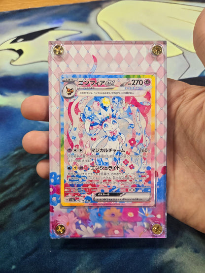 Pokemon Sylveon EX SAR 212/187 sv8a Terastal Festival Pristmatic Evolutions Custom Case
