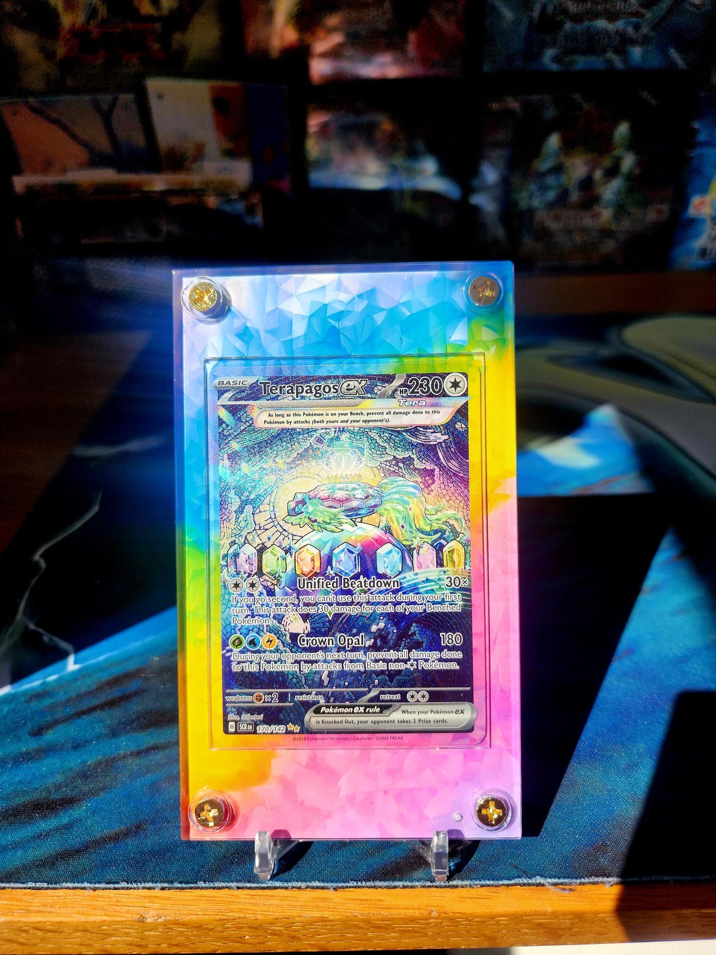 Pokemon Terapagos EX SIR SIR Stellar Crown Card Custom Display Case 170/142