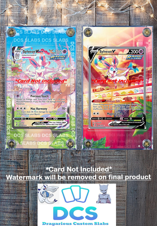 Pokemon Sylveon VMAX Alt Art 184/203 212/203 SWSH Evolving Skies Custom Display Cases