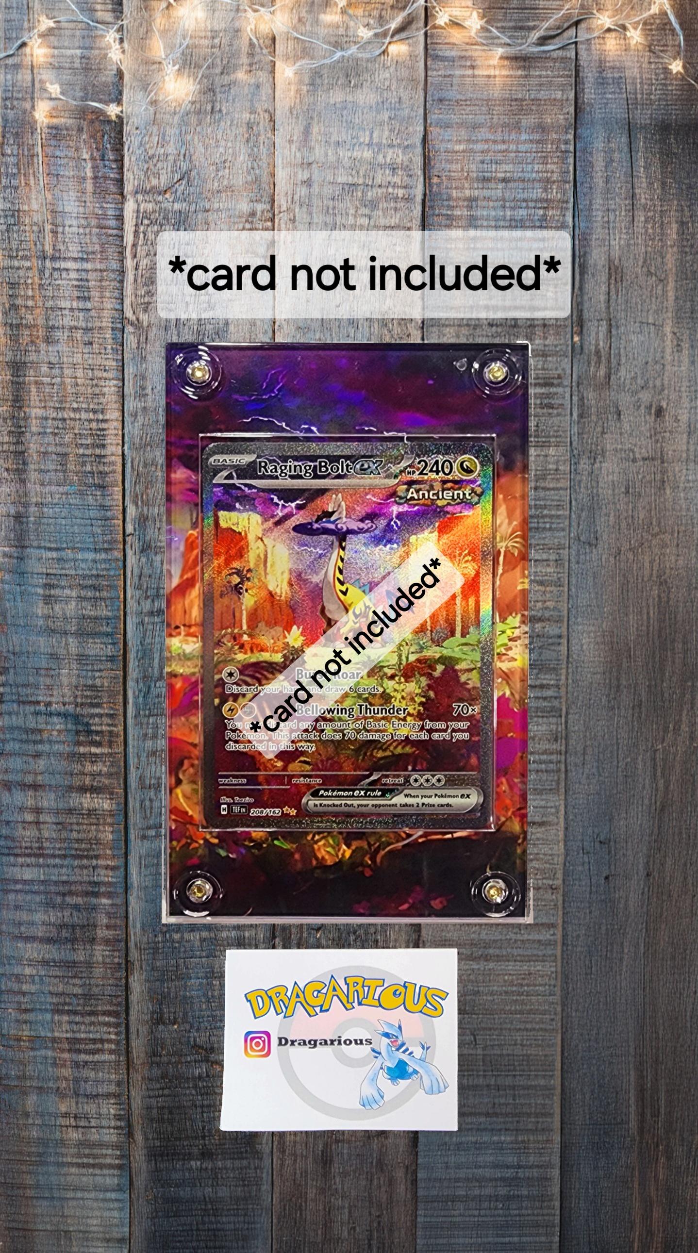 Pokemon Raging Bolt EX 208 Custom Display Case Slab from Silver Tempest