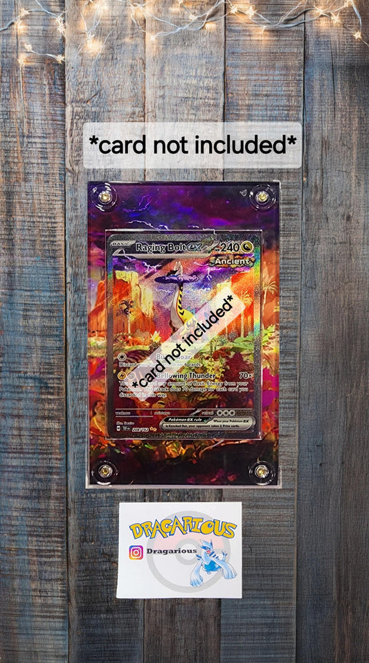 Pokemon Raging Bolt EX 208 Custom Display Case Slab from Silver Tempest