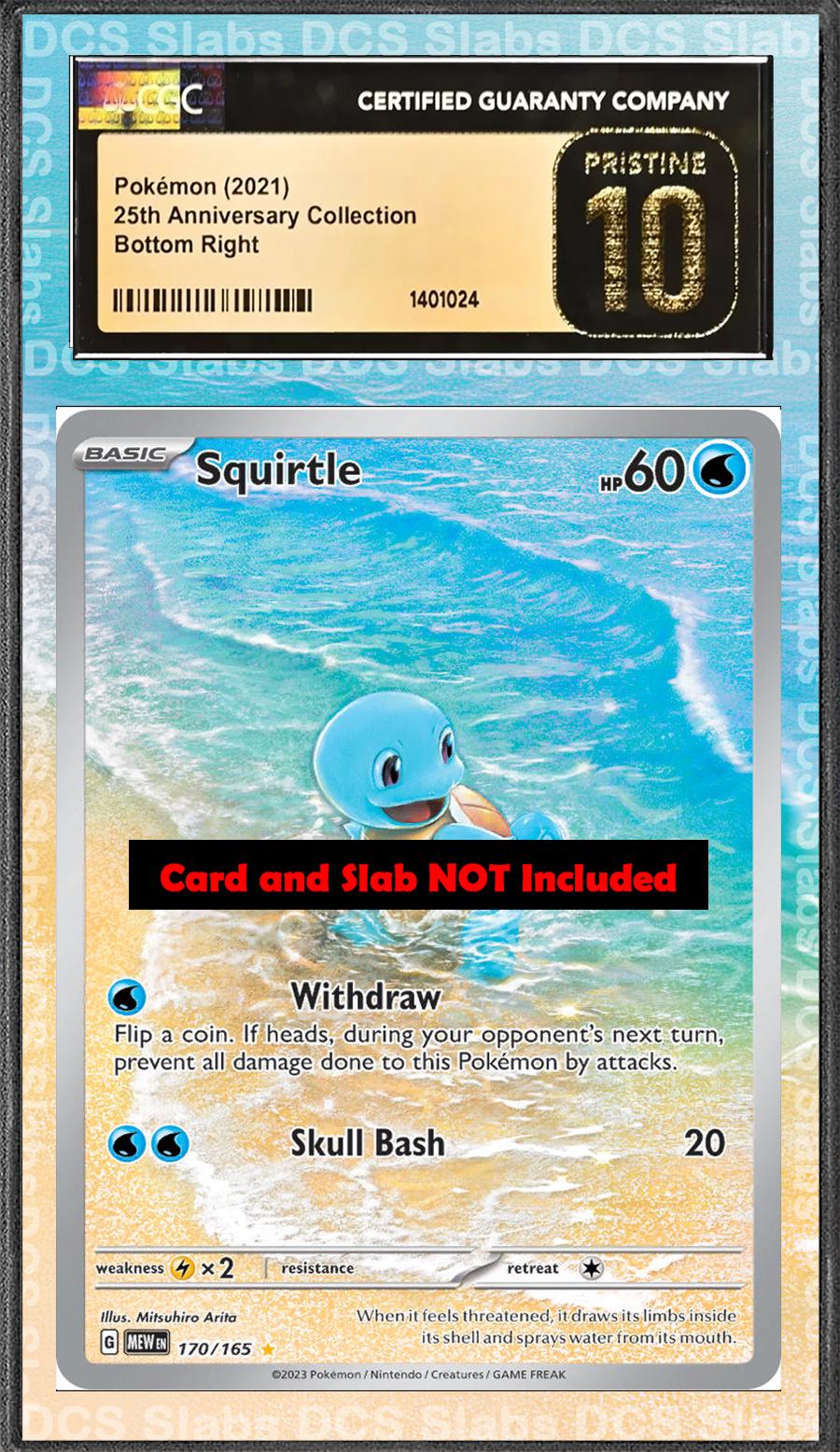 Squirtle 170/165 PSA bgs CGC tag Extended Artwork Pokemon 151
