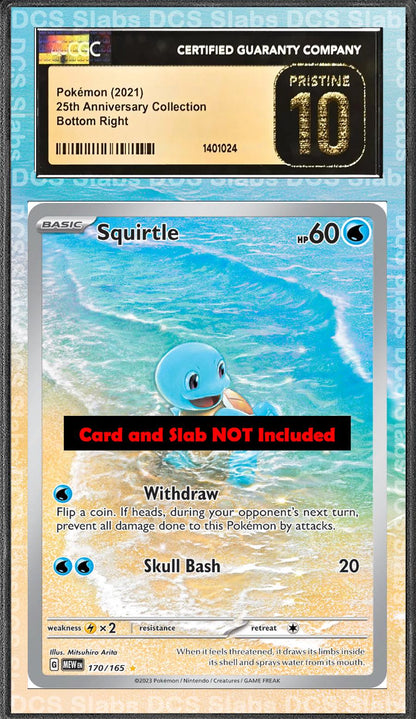 Squirtle 170/165 PSA bgs CGC tag Extended Artwork Pokemon 151