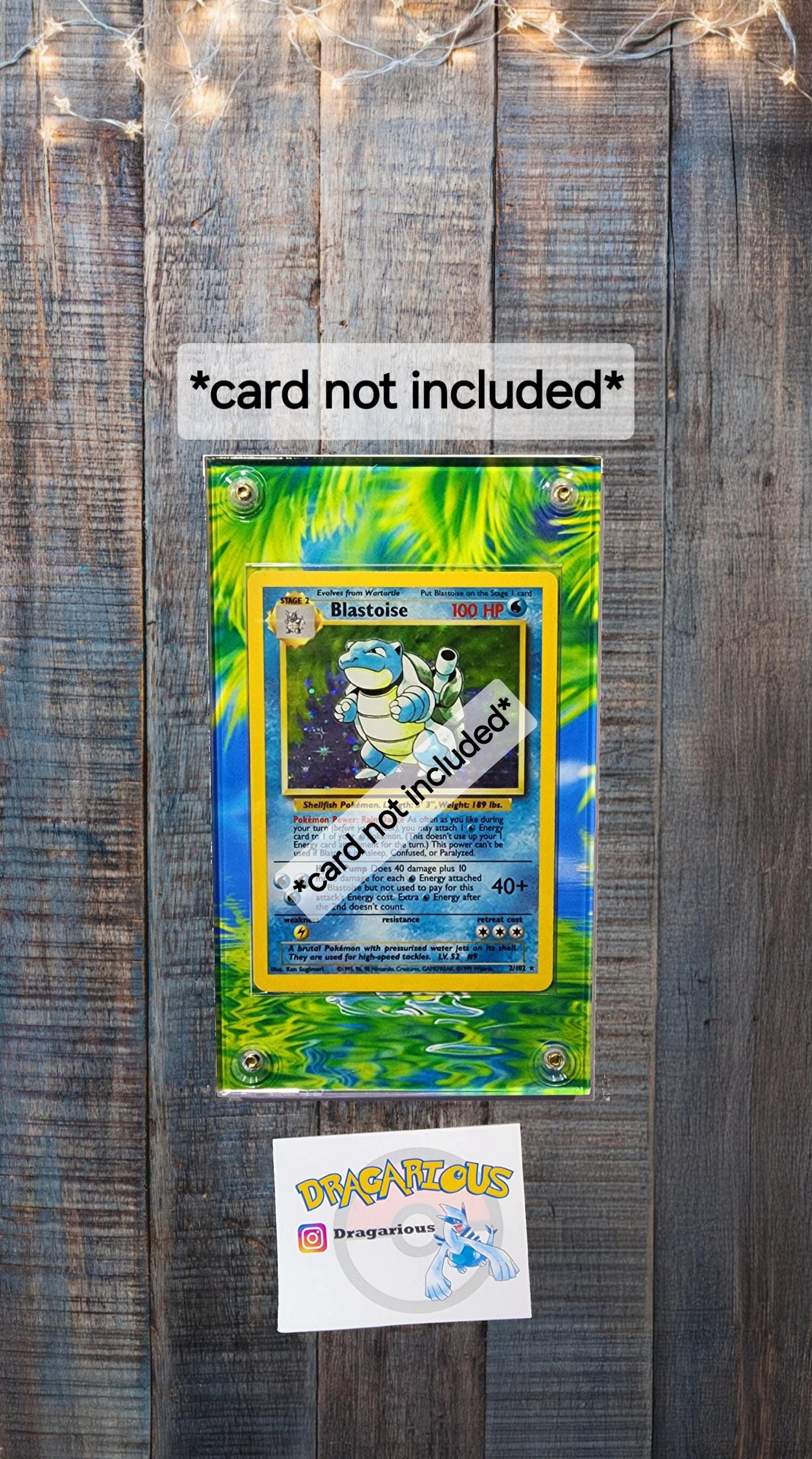 Pokemon Blastoise Base 2 Custom Display Case Slab