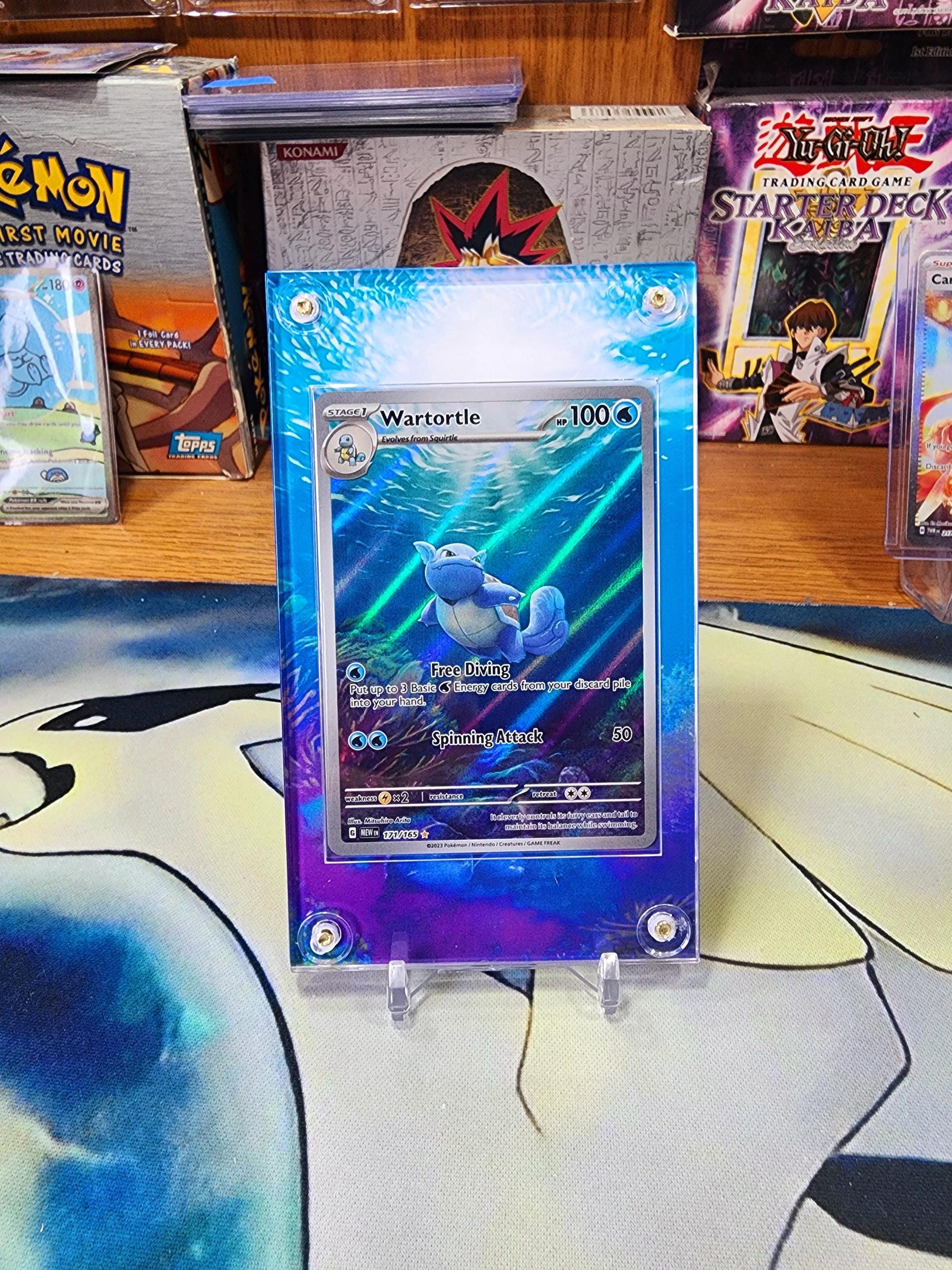 Pokemon Squirtle, Wartortle, Blastoise 151 Custom Display Cases