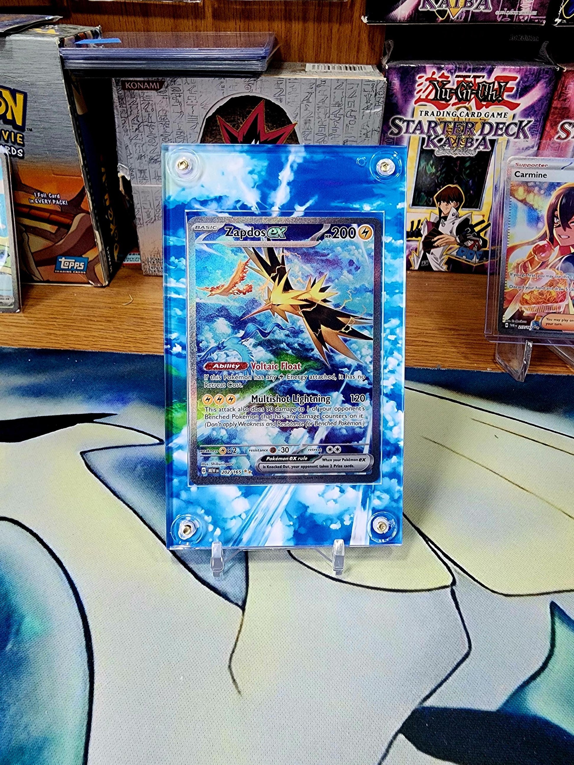Pokemon 151 Zapdos EX 202 Custom Display Case Slab