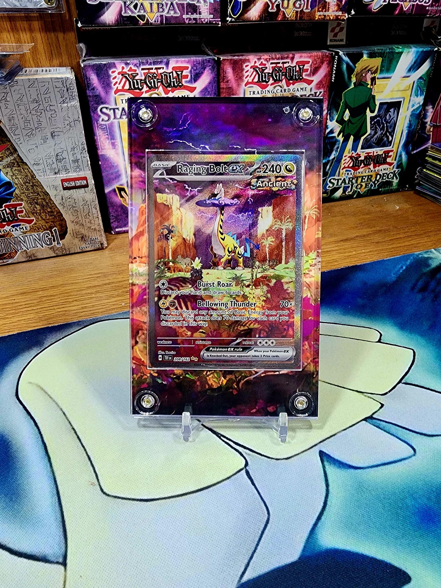 Pokemon Raging Bolt EX 208 Custom Display Case Slab from Silver Tempest