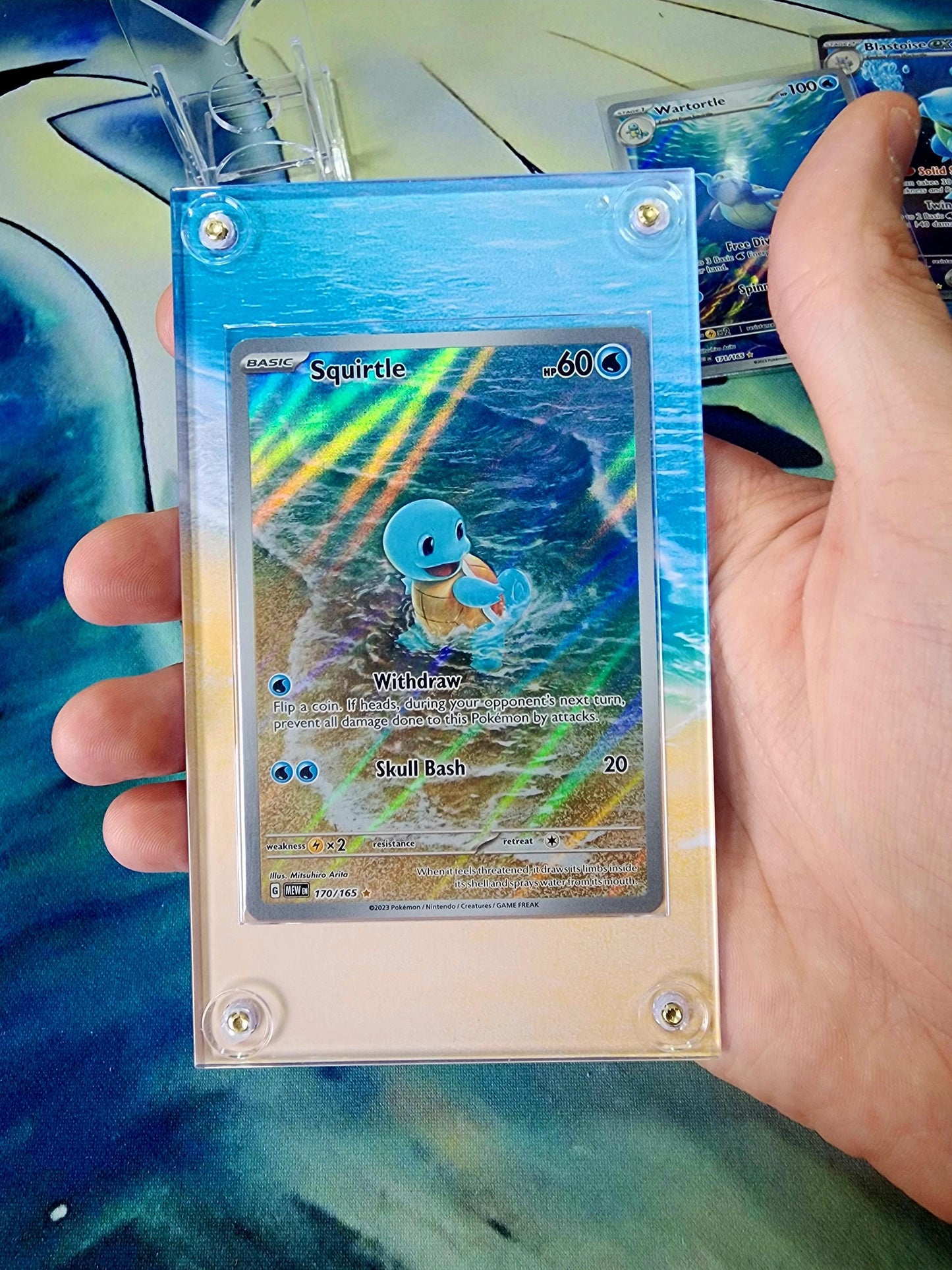 Pokemon Squirtle, Wartortle, Blastoise 151 Custom Display Cases