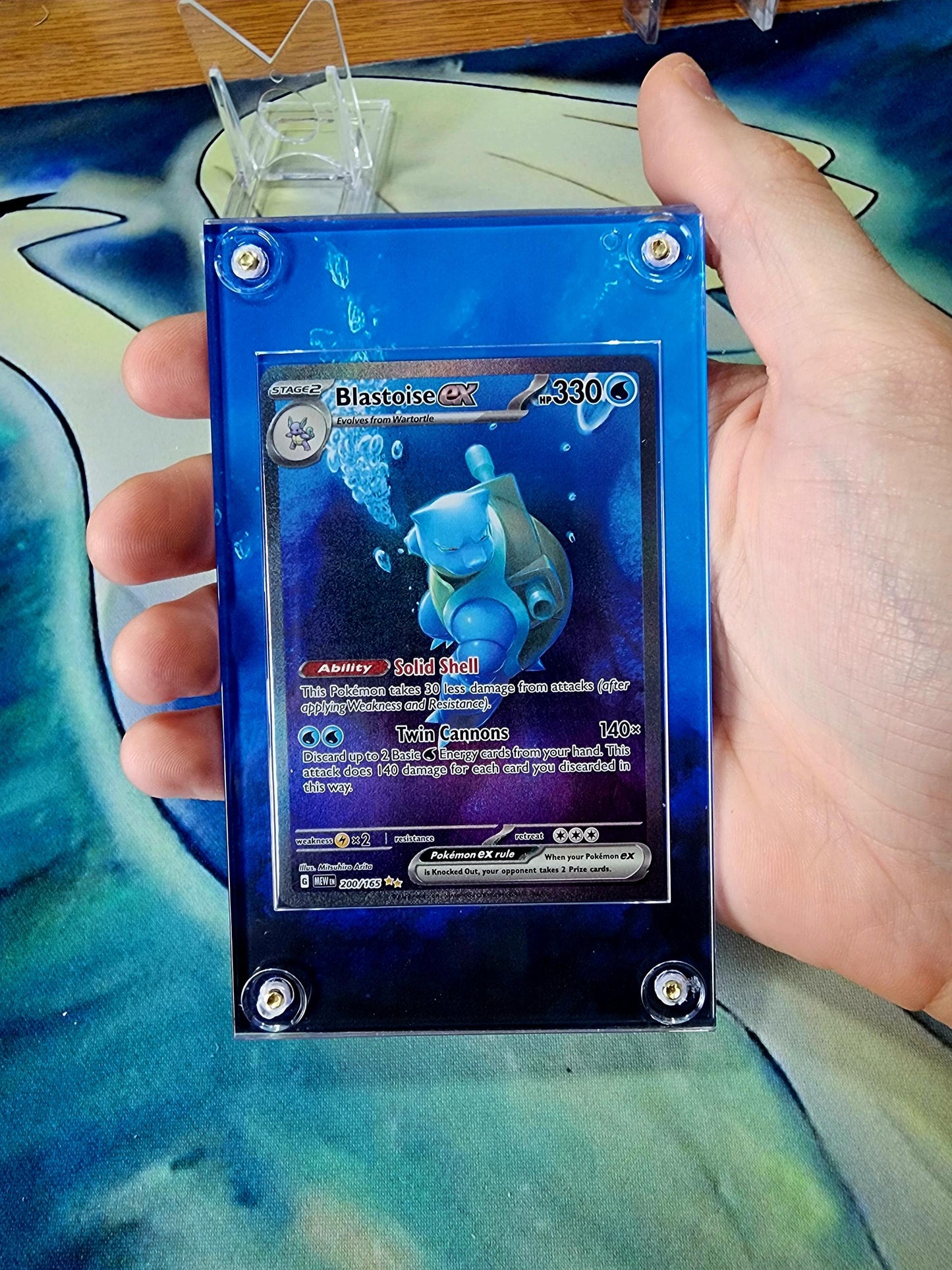 Pokemon Squirtle, Wartortle, Blastoise 151 Custom Display Cases