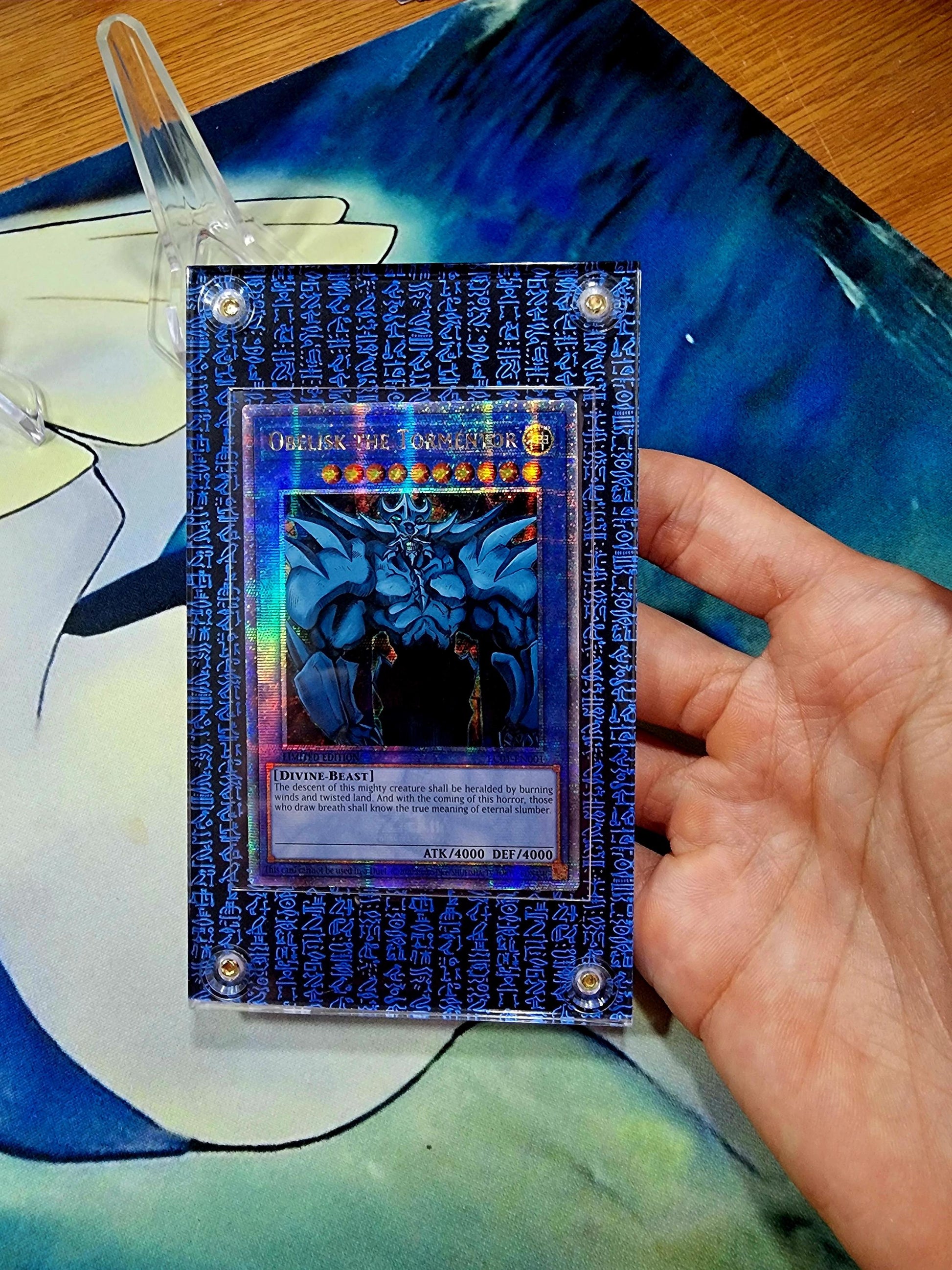 X3 Yugioh Prismatic Hyrogliphics Egyptian Gods Case Slabs - Winged Dragon of Ra, Slifer The Sky Dragon, Obelisk The Tormentor