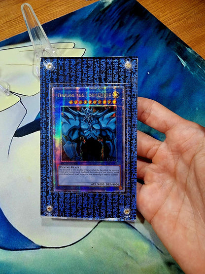 X3 Yugioh Prismatic Hyrogliphics Egyptian Gods Case Slabs - Winged Dragon of Ra, Slifer The Sky Dragon, Obelisk The Tormentor
