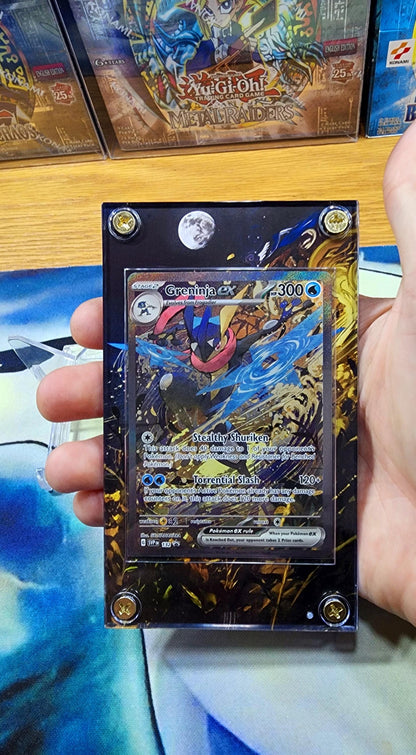 X3 Pokemon Greninja, Kingdra EX, Kingambit 130 SIR Promo 131 132 SV Shrouded Fable Custom Cases