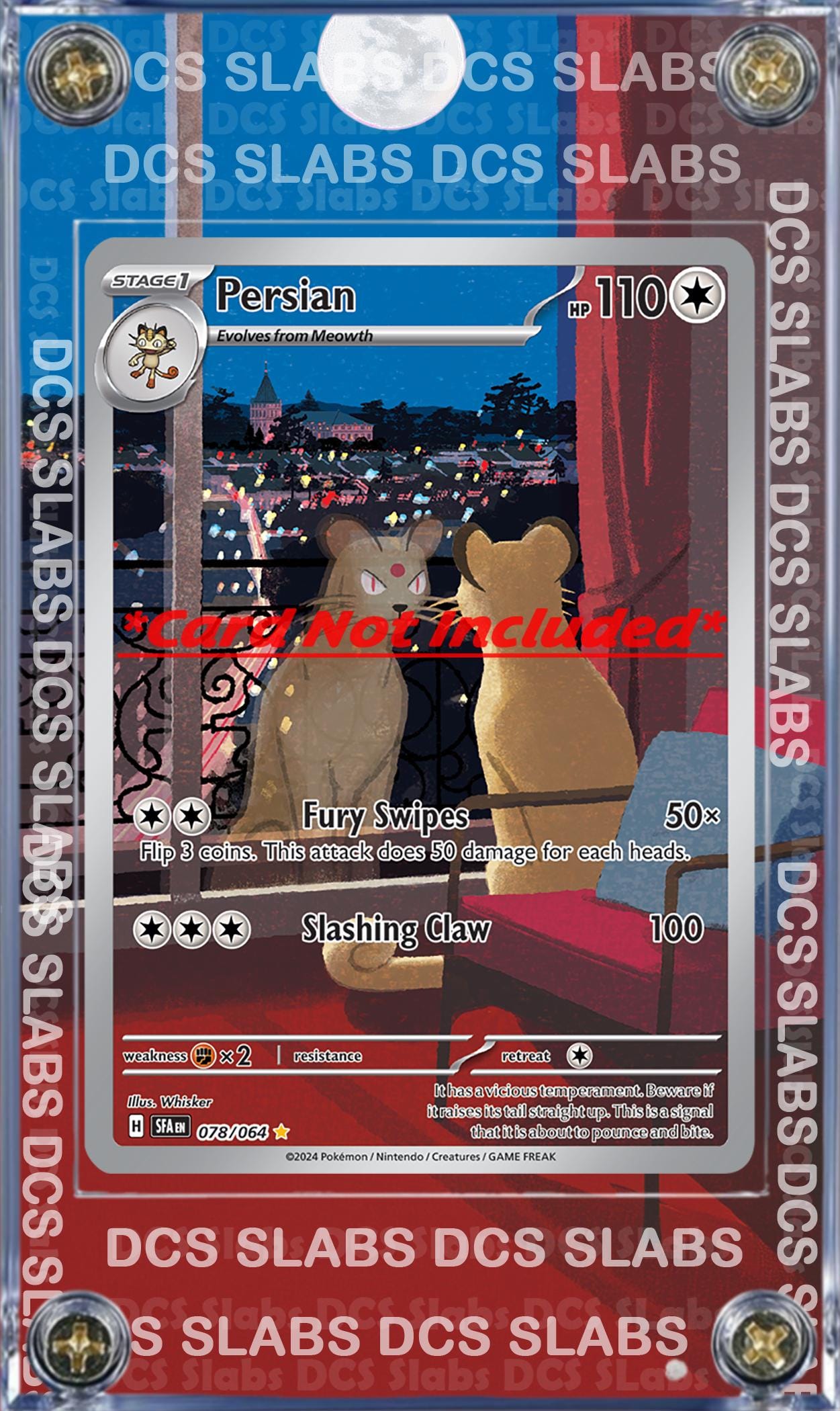 Pokemon Persian IR Shrouded Fable 078/064 Custom Case