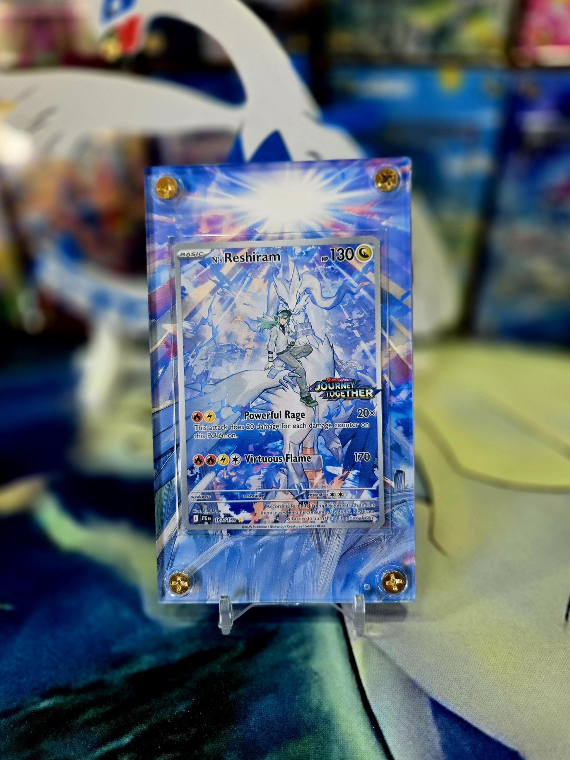 Pokemon N's Reshiram English 167/159 Journey Together Extended Art Custom Case