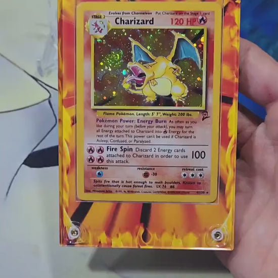 Charizard  Custom Display Case Slab. Will work for the base, base 2, legendary collection, or XY Evolutions Charizard!