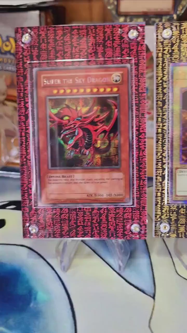 X3 Yugioh Prismatic Hyrogliphics Egyptian Gods Case Slabs - Winged Dragon of Ra, Slifer The Sky Dragon, Obelisk The Tormentor
