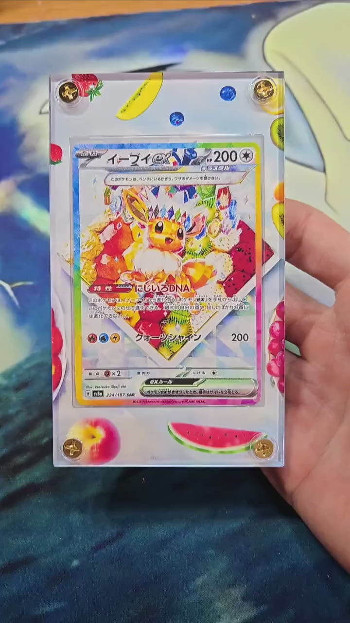 Pokemon Card Eevee ex SAR 224/187 sv8a Terastal Festival Pristmatic Evolutions Custom Case