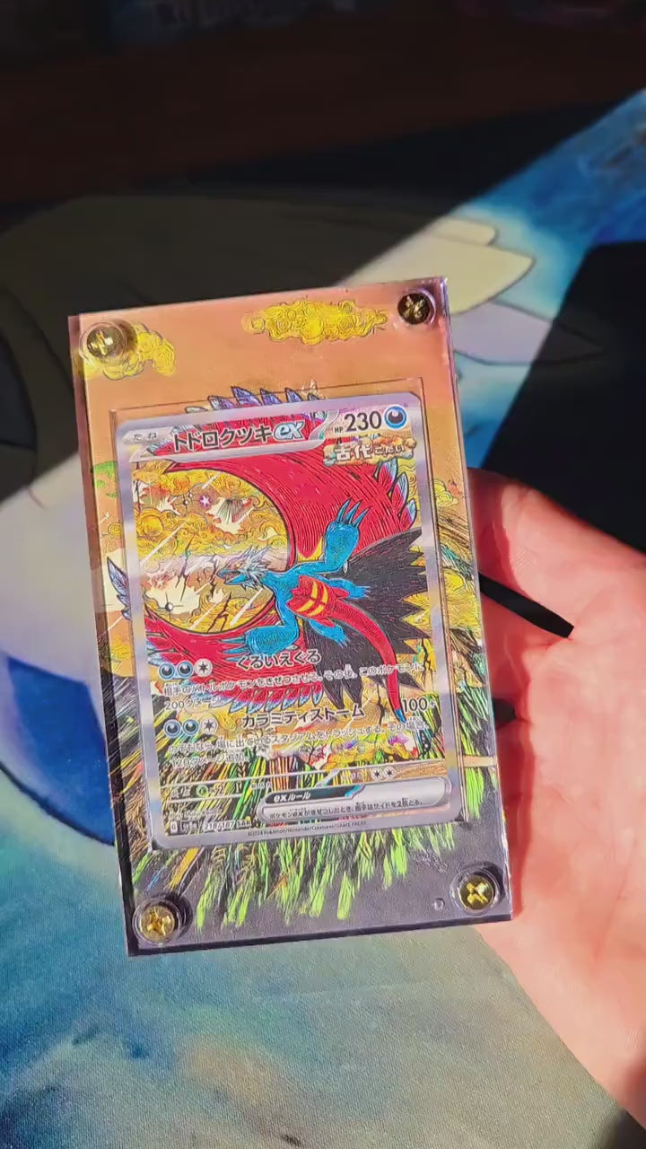 Pokemon Card Roaring Moon ex SAR 218/187 sv8a Terastal Festival Pristmatic Evolutions Custom Case